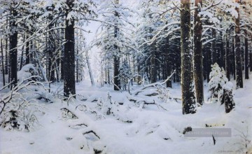 Winter klassische Landschaft Ivan Ivanovich Schnee Ölgemälde
